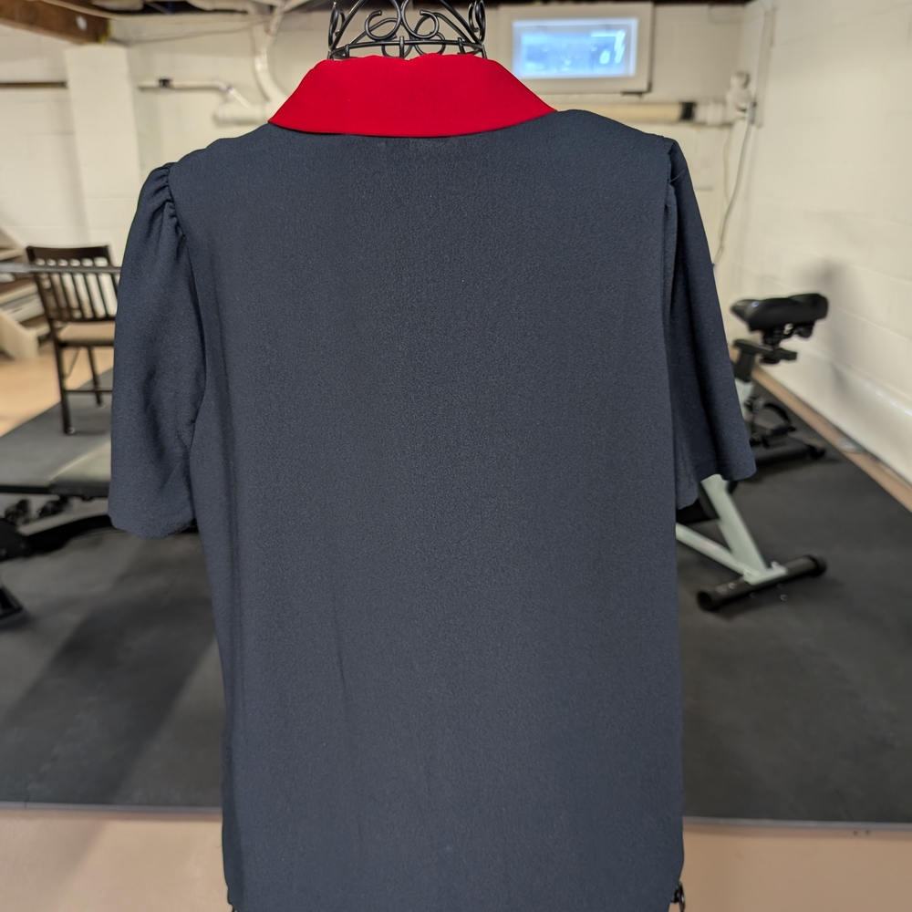 Modcloth Black Top with Red Accent - Picture 8 of 8